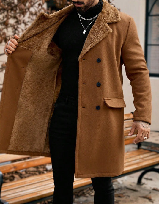 Big & Tall Men's Warm Thickened Plush Coat Coat S-2XL