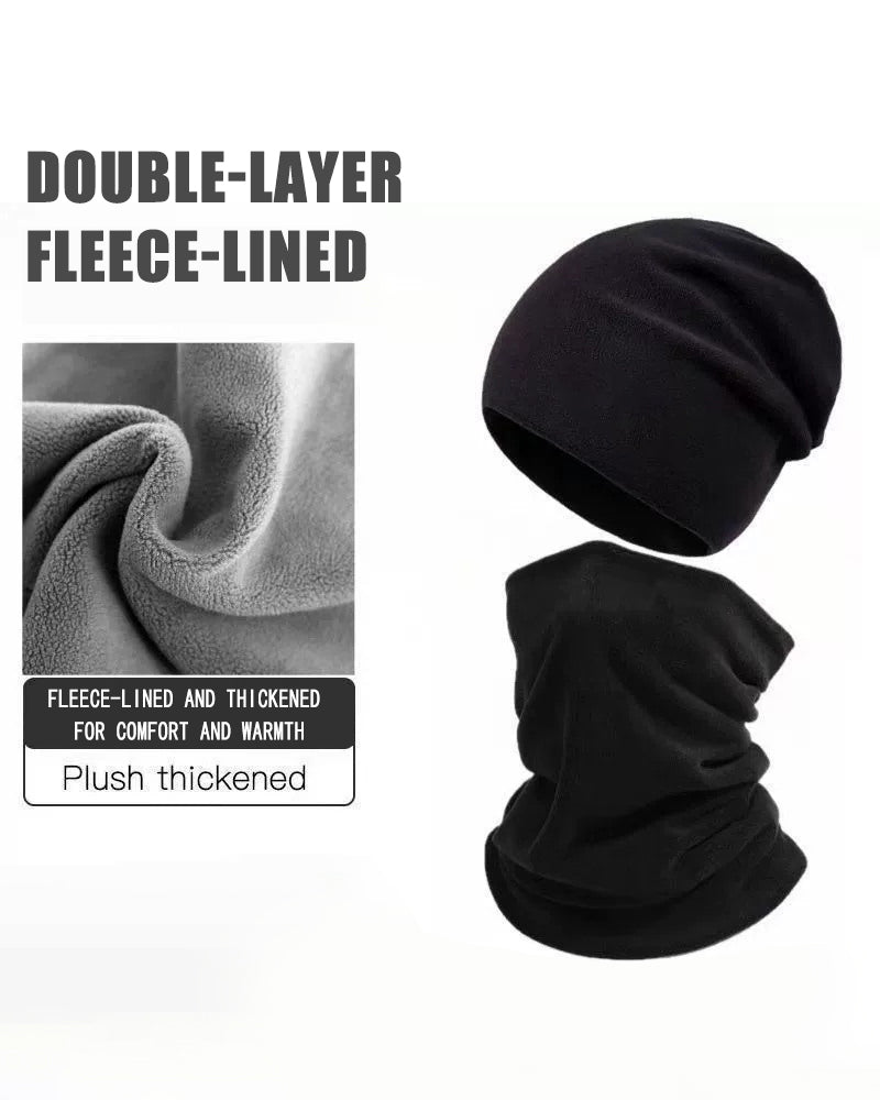 Autumn And Winter Outdoor Pullover Cap Scarf Gloves Thickened Warm Suit