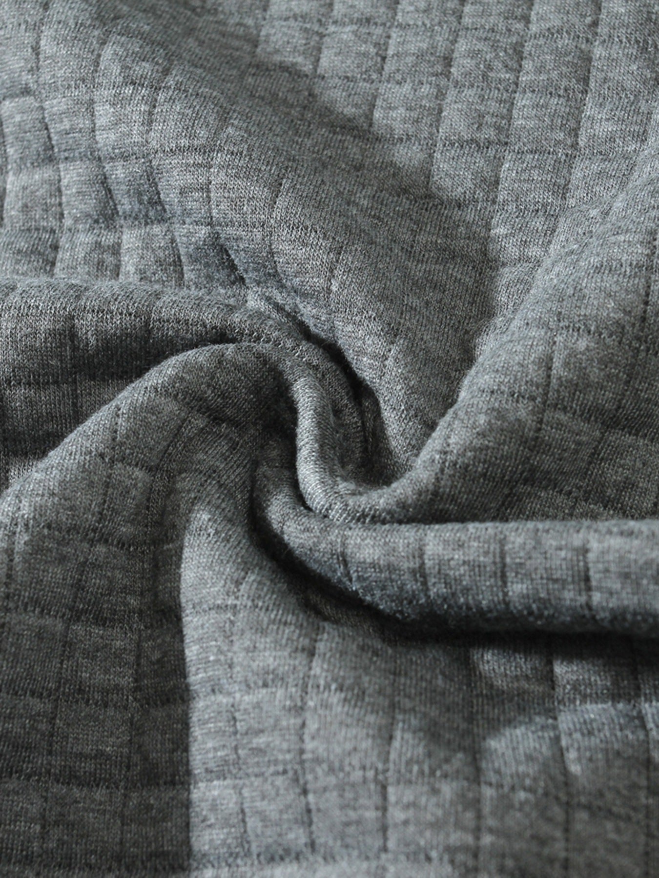 Big & Tall Men's Slim Fit Solid Color Crewneck Long Sleeve Small Square Casual Base Wear S-3XL