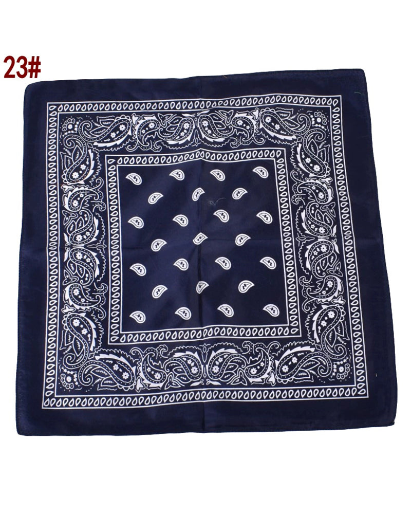 Cashew Flower Paisley Pattern Hip Hop Multifunctional Printed Small Square Scarf