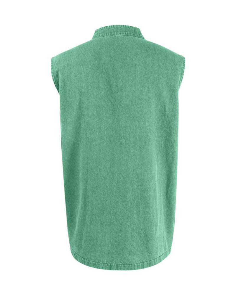 Large-size Men's Explosive Three-button Sleeveless T-shirt Washable Casual Fashionable Vest