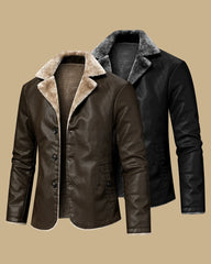 Big & Tall Men's Thickened Large Laps Suit Motorcycle Jacket S-4XL