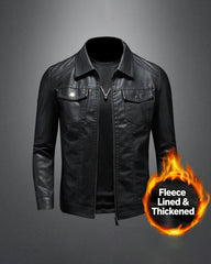 Big & Tall Men's Leather Plus Velvet Padded Motorcycle Jacket Coat M-5XL