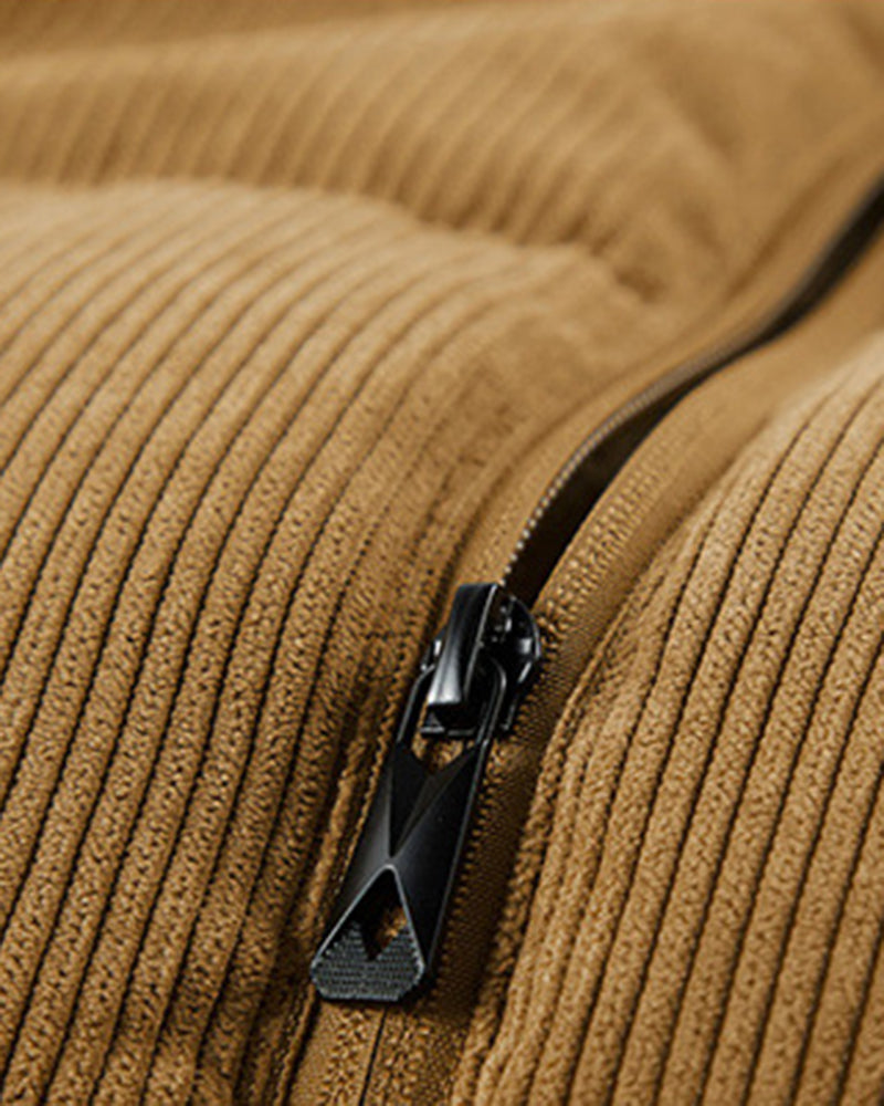 Big & Tall Men's Thickened Stand-up Collar Corduroy Vest M-6XL