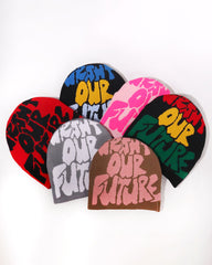 WANT OUR FUTURE Alphabet Jacquard Knit Hat