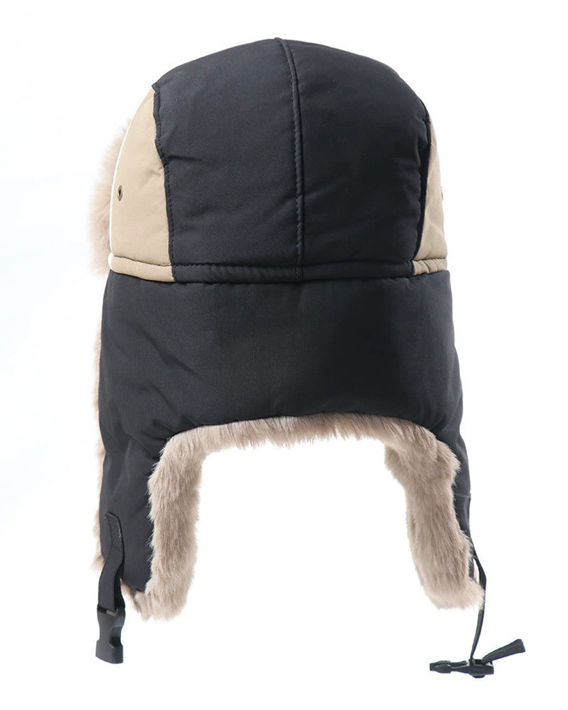 Color Matching Thick Outdoor Warm Pilot Cap