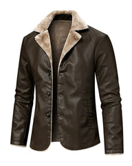 Big & Tall Men's Thickened Large Laps Suit Motorcycle Jacket S-4XL