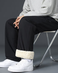 Big & Tall Men's Graphene Knee Pads Thickened Windproof Warm Pants M-5XL