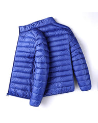 Big & Tall Men's Solid Color Vertical Collar Light Down Cotton-padded Jacket M-6XL