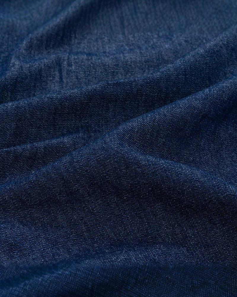 🔥Christmas 50% Off Exclusive ✨Big & Tall Men's Vintage Cotton Blue Denim Lapel Long Sleeve Shirt M-4XL