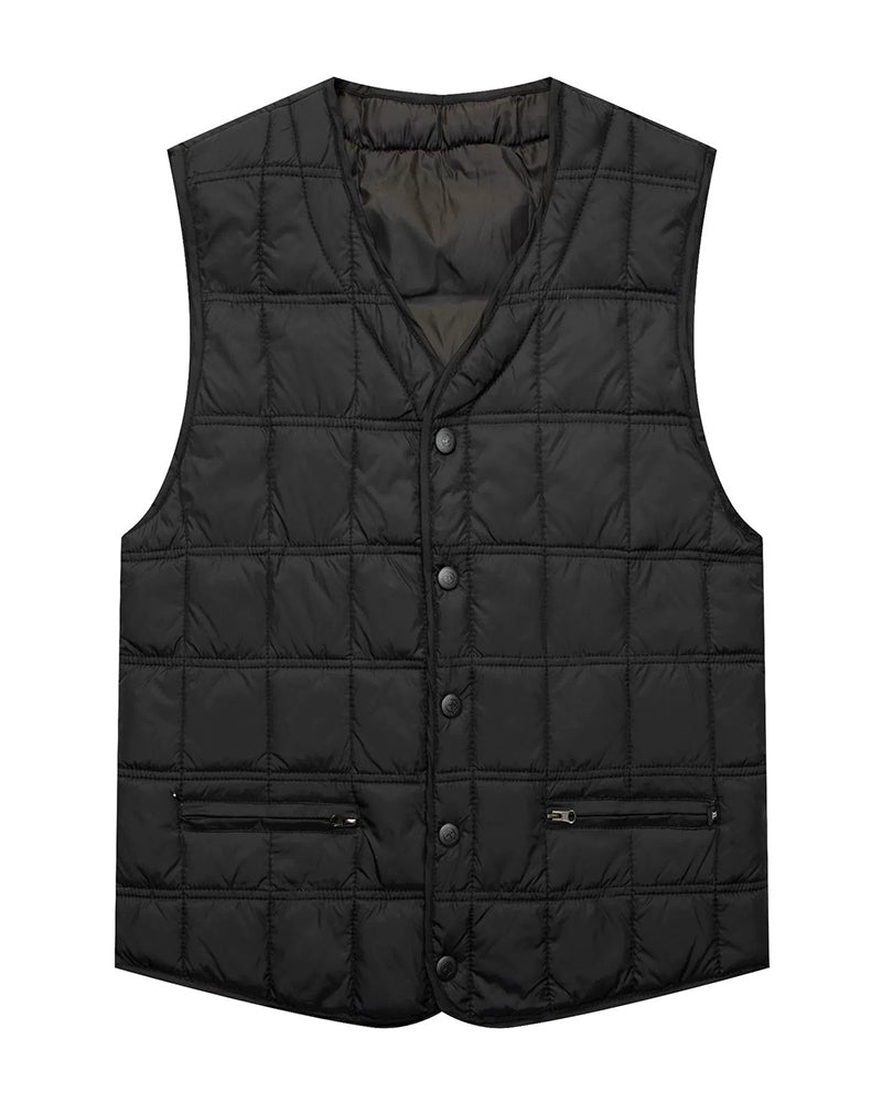 Big & Tall Men's Solid Color Warm Down Vest L-5XL