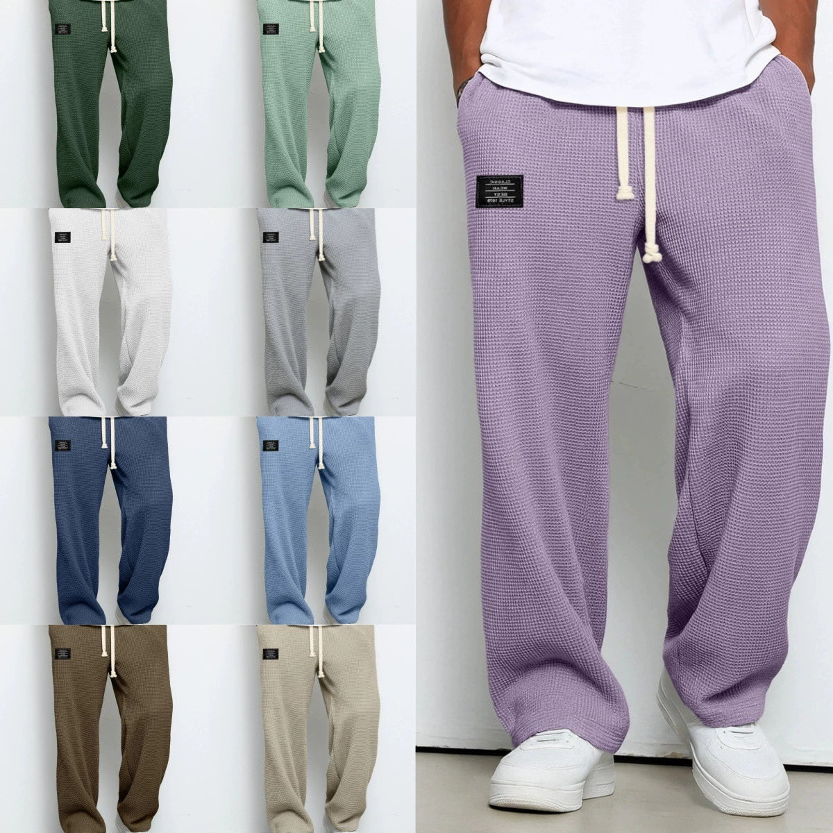 ?50% Off Exclusive✨Big & Tall Men's Solid Color Loose Straight Pants Casual Pants S-4XL