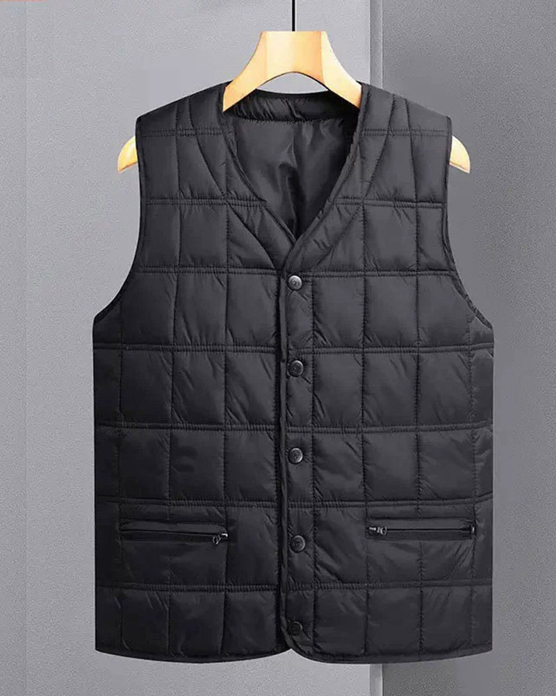 Big & Tall Men's Solid Color Warm Down Vest L-5XL