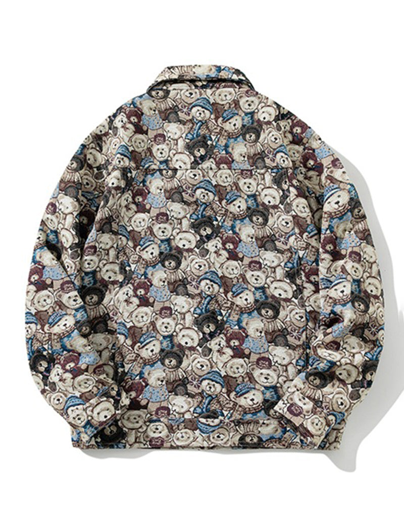 Big & Tall Men's Embroidered Denim Jacket Coat M-4XL