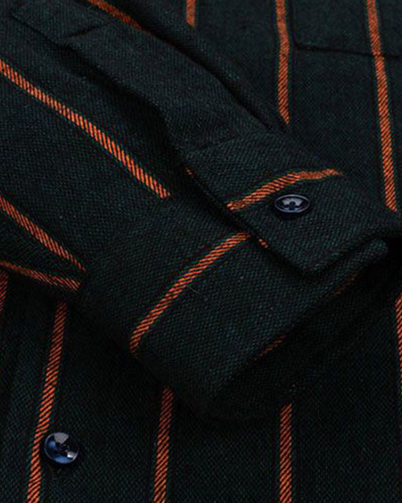 Big & Tall Men's Cotton Sanding Plaid Striped Long Sleeve Shirt M-5XL