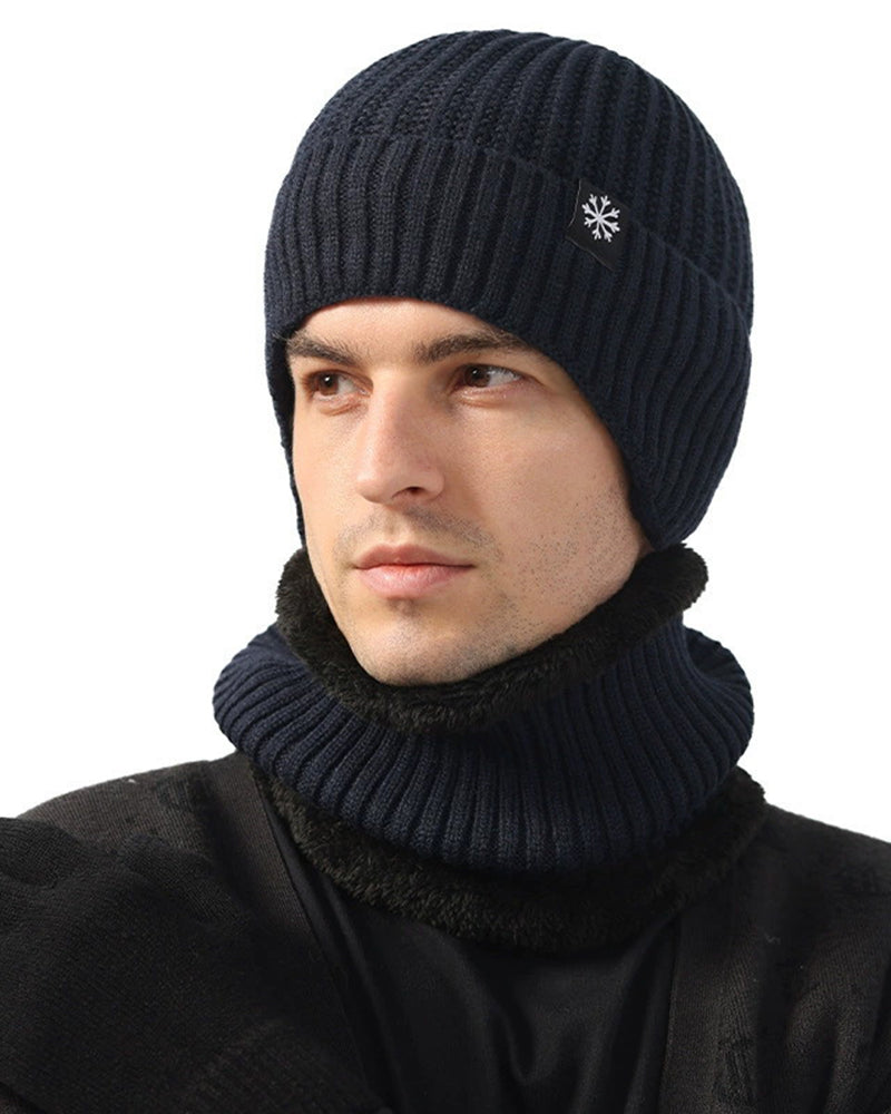 Thickened Knit Hat Scarf Set