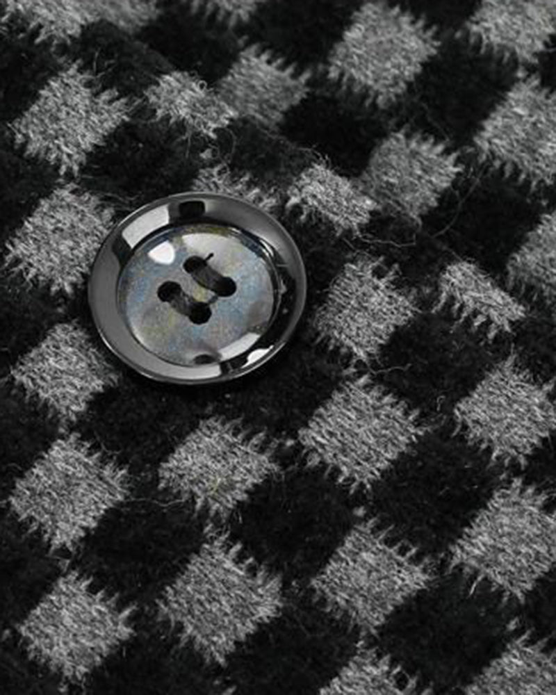 Big & Tall Men's Autumn And Winter Business Check Padded Warm Suit Jacket L-5XL