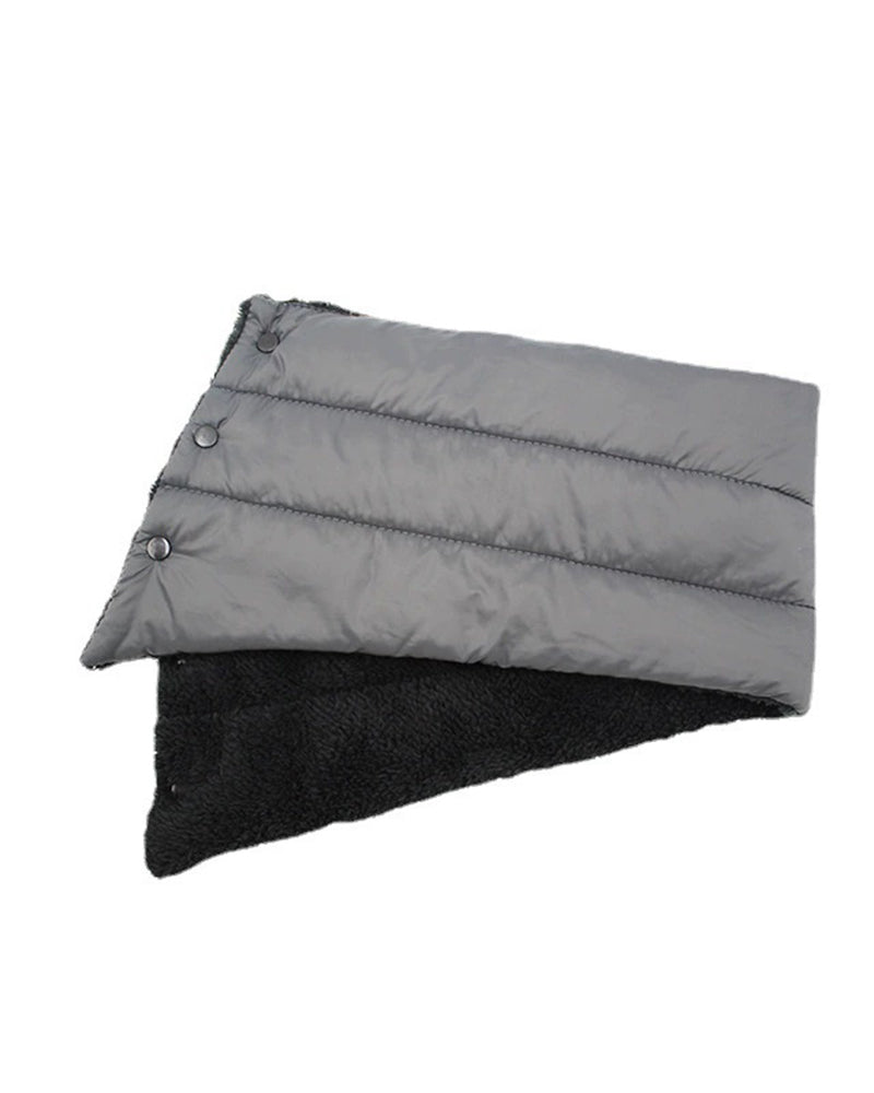 Autumn And Winter Outdoor Anti-splashing Water Plus Velvet Button Down Scarf