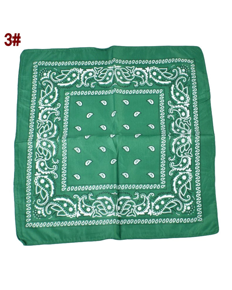 Cashew Flower Paisley Pattern Hip Hop Multifunctional Printed Small Square Scarf