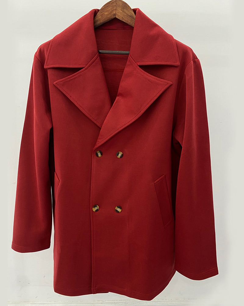 Big & Tall Men's Business Medium And Long Casual Coat  S-3XL