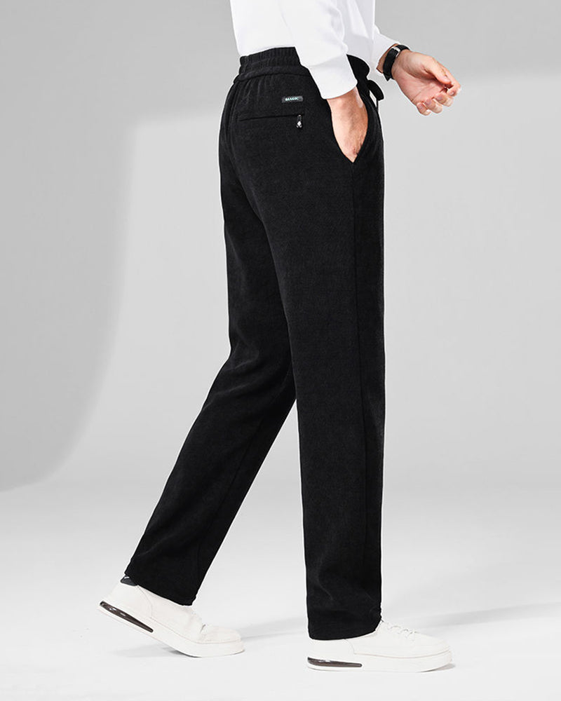 Big & Tall Men's Solid Color Thickened Loose Sports Pants Sweatpants M-5XL