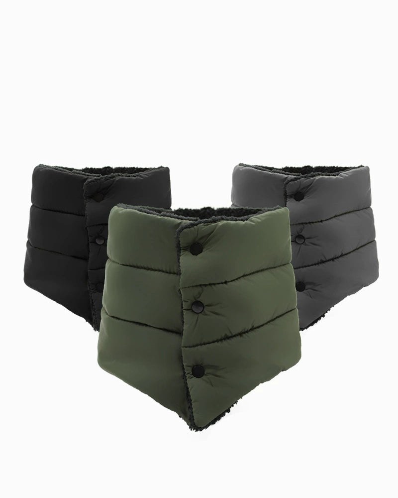 Autumn And Winter Outdoor Anti-splashing Water Plus Velvet Button Down Scarf