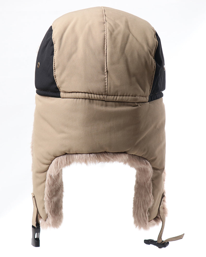 Color Matching Thick Outdoor Warm Pilot Cap