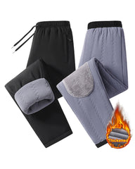 Big & Tall Men's Windproof And Cold-proof Thickened Outer Wear Knee Pads Warm Pants L-7XL