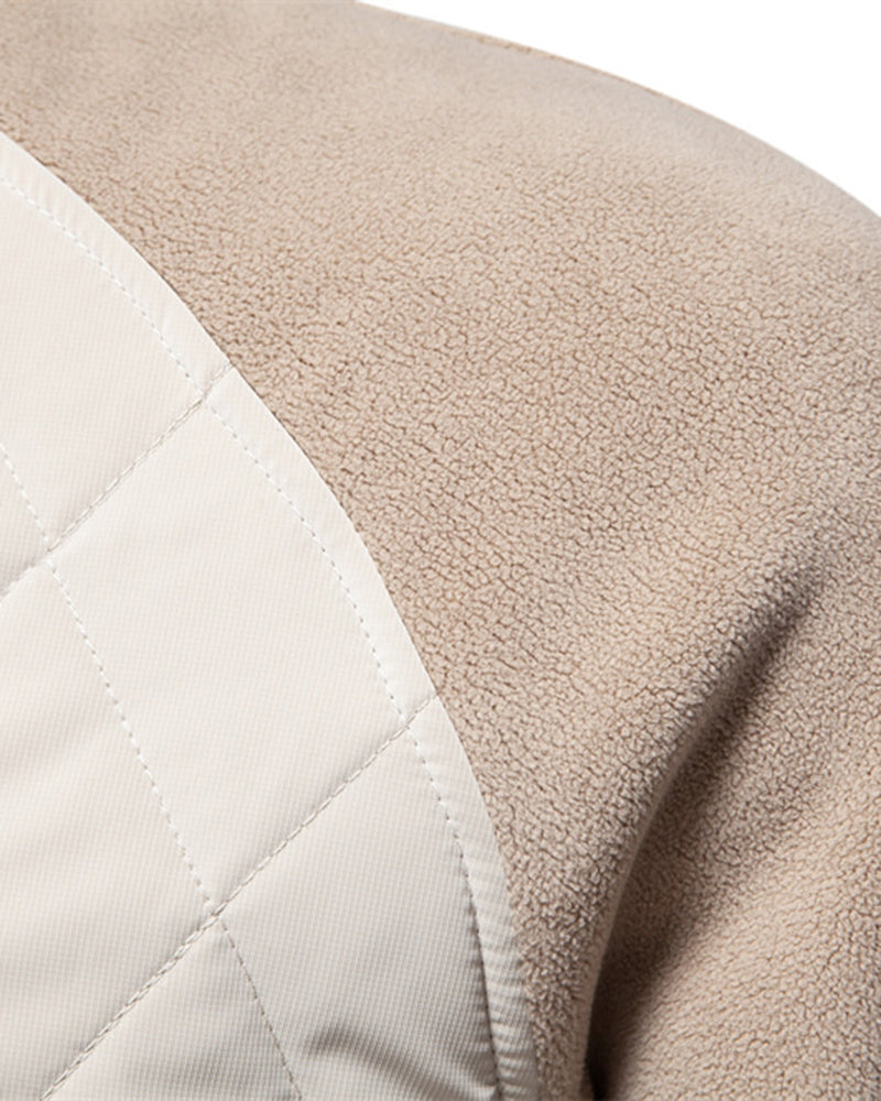 Big & Tall Men's Thickened Jacket Raglan Sleeve Quilted Jacket S-2XL