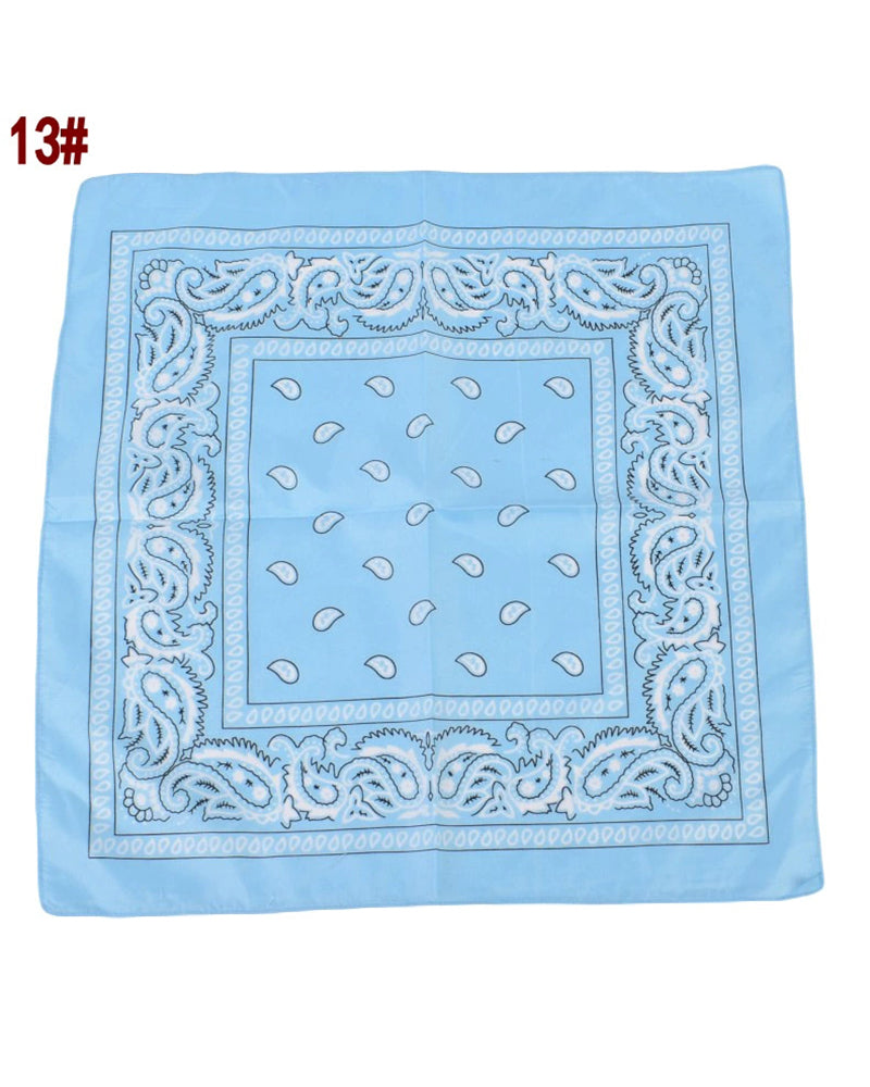 Cashew Flower Paisley Pattern Hip Hop Multifunctional Printed Small Square Scarf