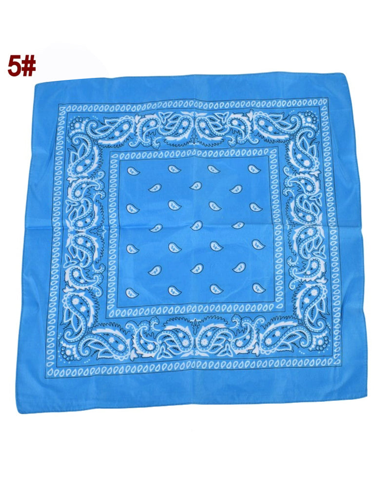 Cashew Flower Paisley Pattern Hip Hop Multifunctional Printed Small Square Scarf