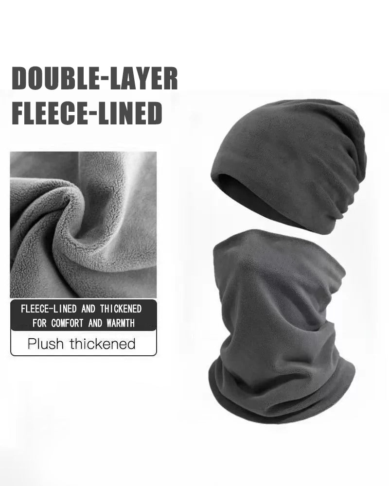 Autumn And Winter Outdoor Pullover Cap Scarf Gloves Thickened Warm Suit