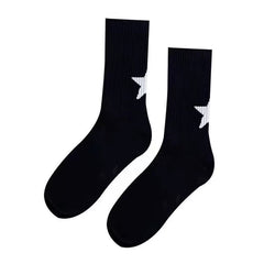 5 Pairs/10 Pairs Men/Women Solid Color Ankle Socks,  Black & White, Versatile Crew Socks For All Seasons, Fall