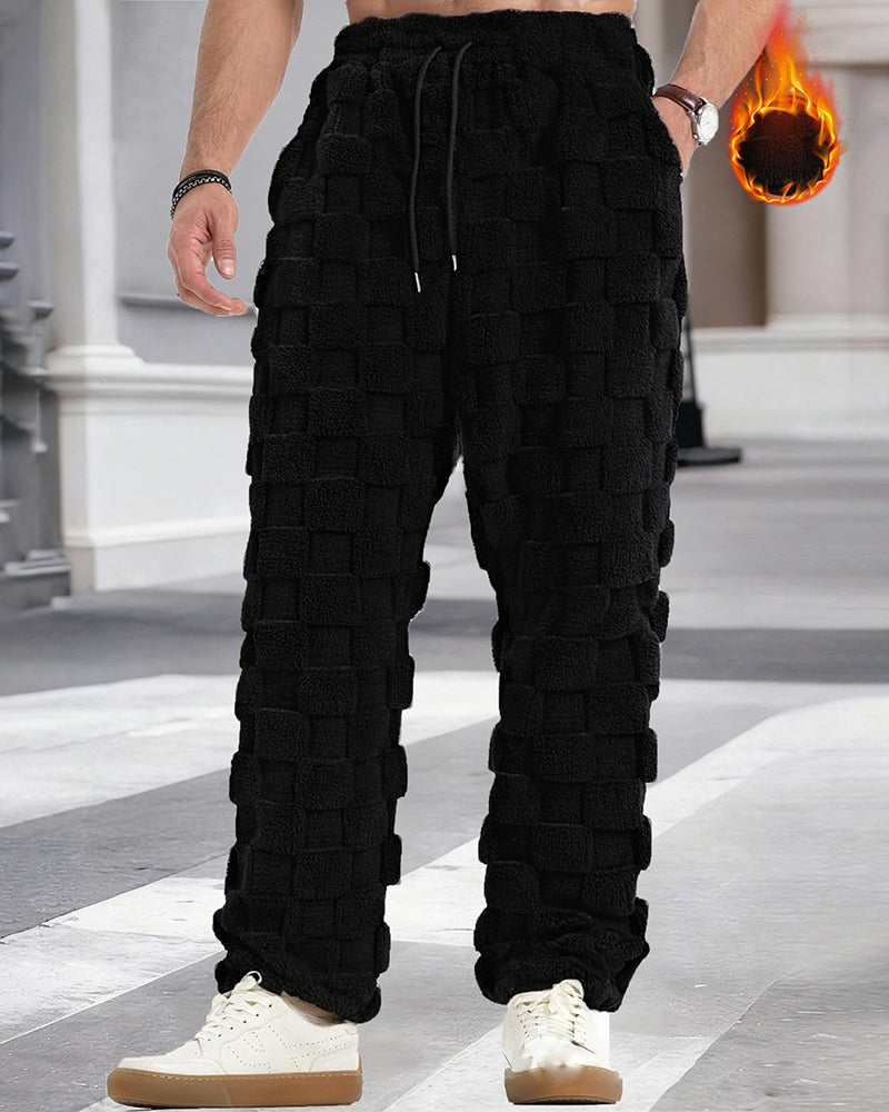 Big & Tall Men's Mao Mao Square Warm Straight Pants S-3XL