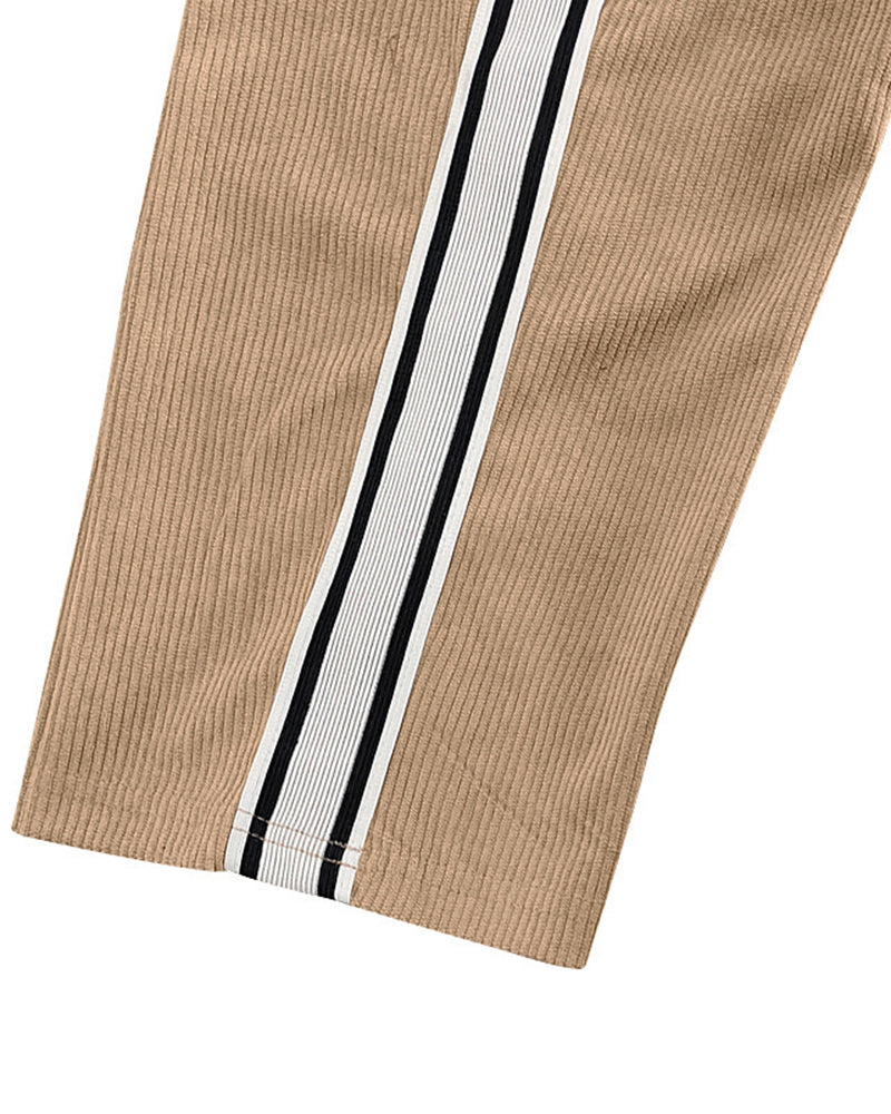 Big & Tall Men's Simple Strip Corduroy Sports Pants S-3XL