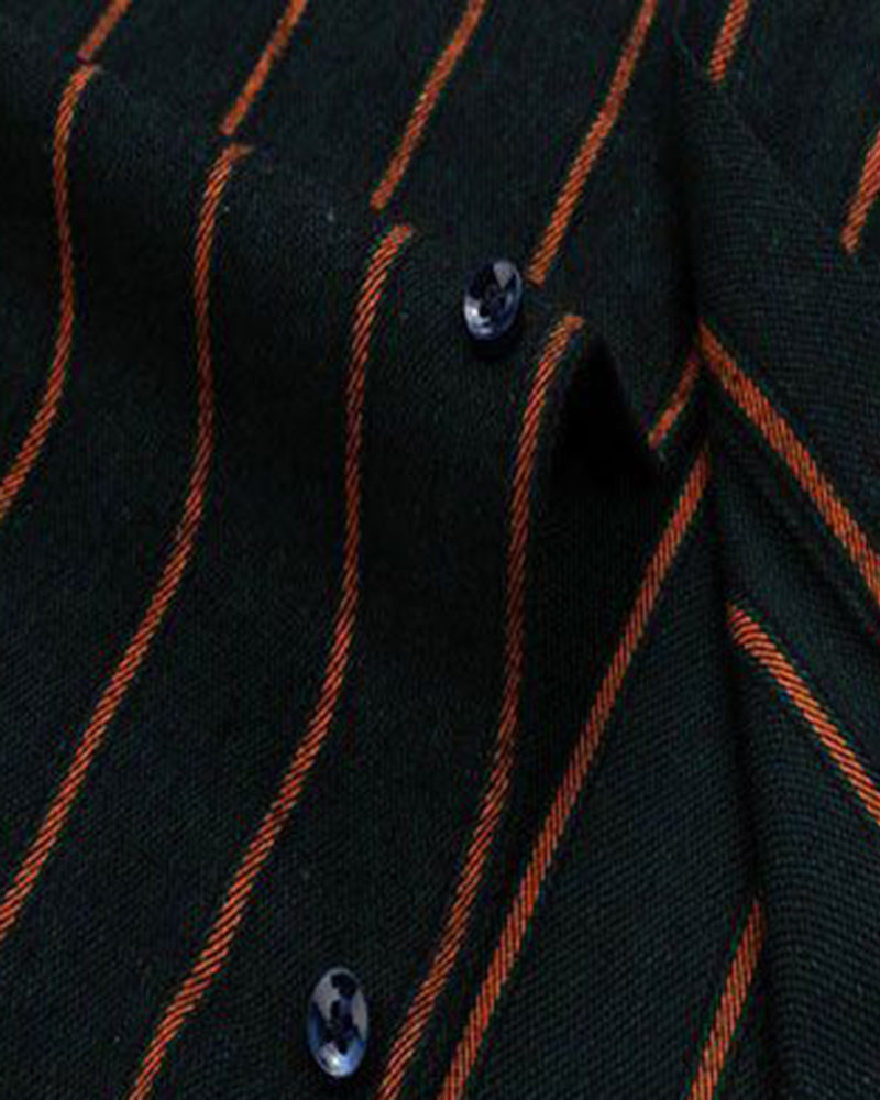 Big & Tall Men's Cotton Sanding Plaid Striped Long Sleeve Shirt M-5XL