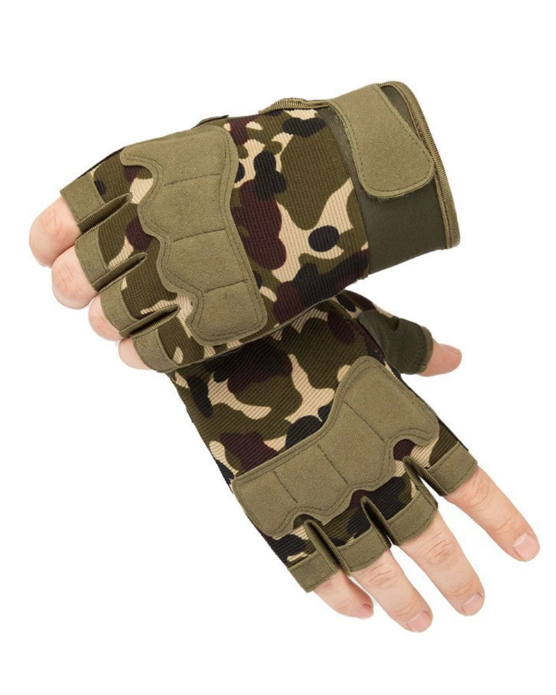 Half Finger Gloves Men's And Women's Military Fan Special Forces Camouflage Outdoor Riding Training