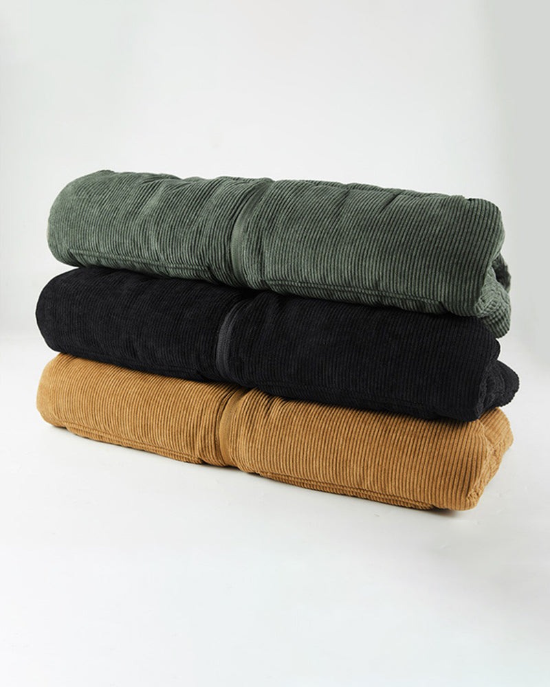 Big & Tall Men's Thickened Stand-up Collar Corduroy Vest M-6XL