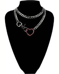 Heart-shaped Multilayer Cuban Necklace