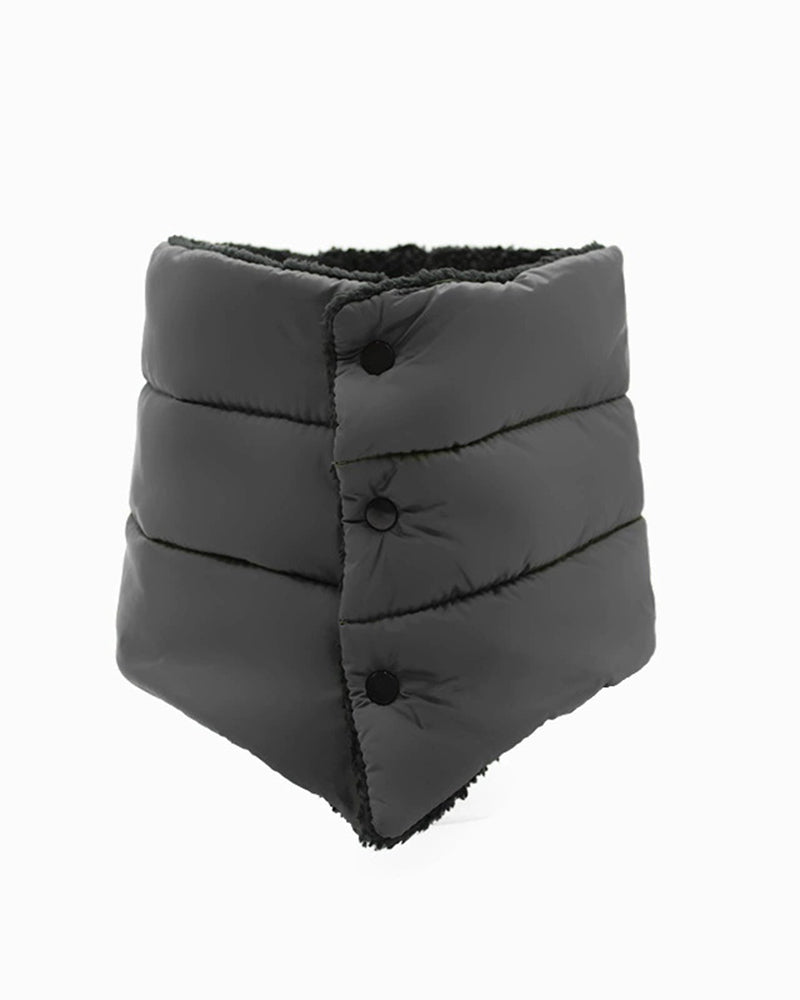 Autumn And Winter Outdoor Anti-splashing Water Plus Velvet Button Down Scarf