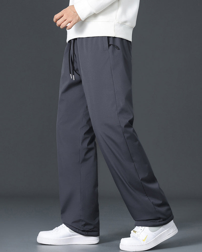 Big & Tall Men's Graphene Knee Pads Thickened Windproof Warm Pants M-5XL