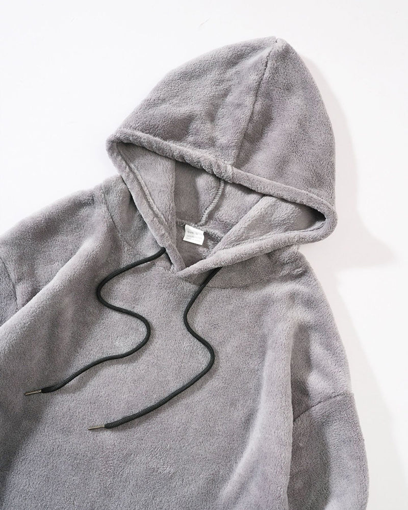 Big & Tall Men's Solid Color Sweat Hooded Pants Set S-2XL