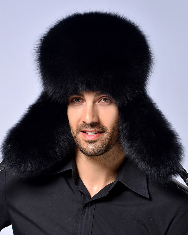 High-Quality Faux Raccoon Fur Ear-Flap Thickened Warm Hat