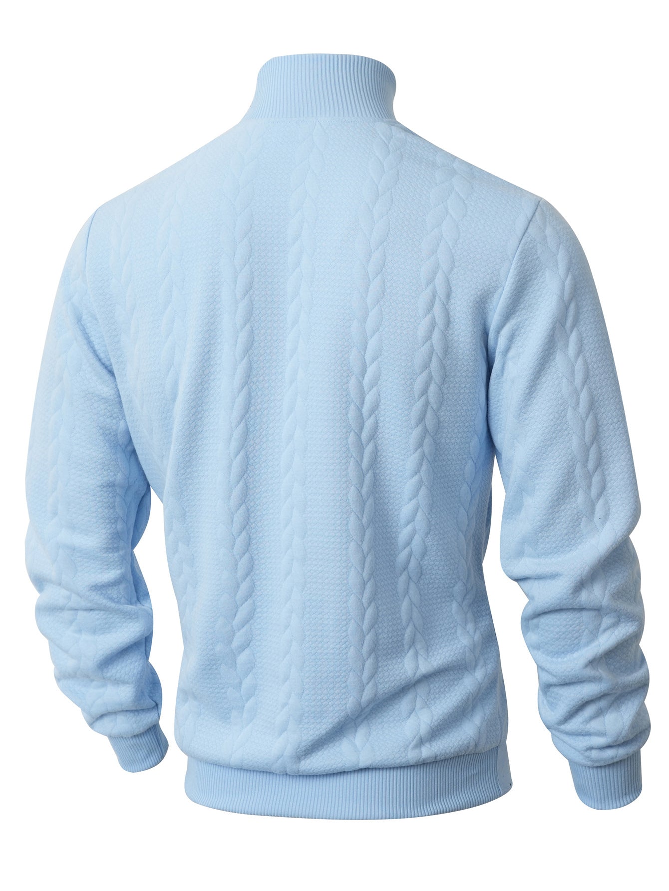 Big & Tall Men's Sweater Knitwear Daily Solid Color Youth Men's Fashion Jacquard High Neck Warm Wool S-3XL