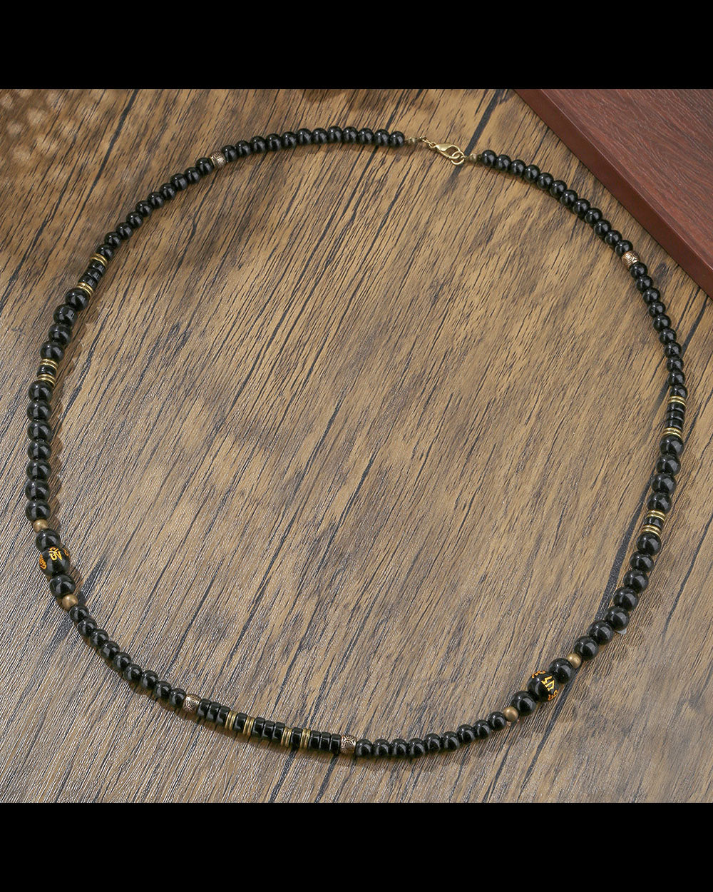 Black Onyx Ethnic-Style Surfer Men's Gift Vintage Necklace