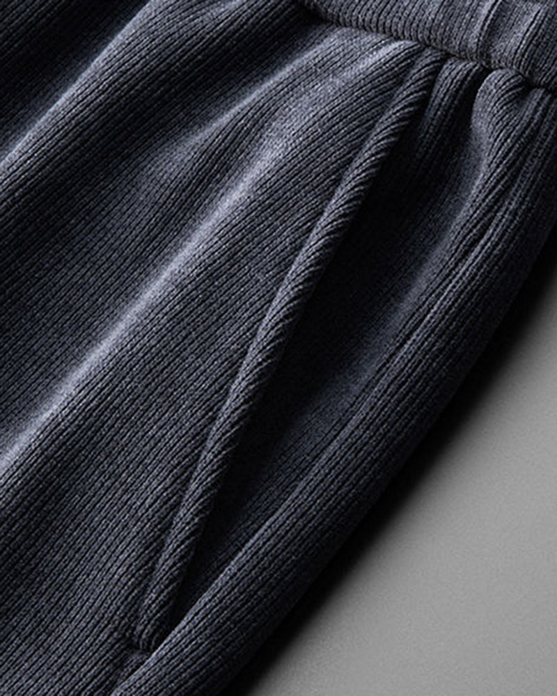 Big & Tall Men's Solid Color Thickened Loose Sports Pants Sweatpants M-5XL