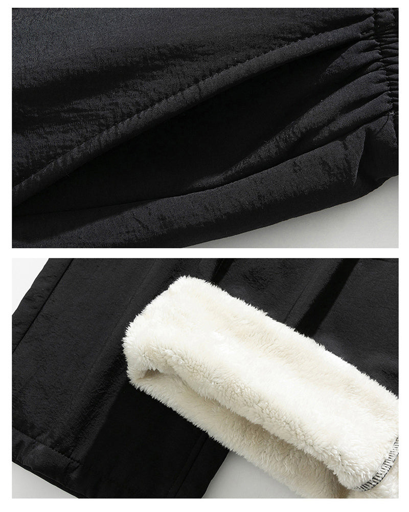 Big & Tall Men's Lamb Velvet Thickened Warm Cold-proof Straight Pants M-4XL