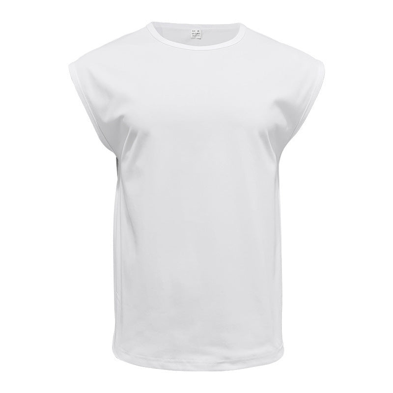 S-3XL Solid Color Thin Sleeveless T-shirt Vest