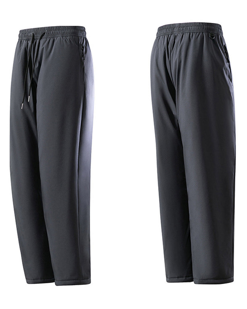 Big & Tall Men's Graphene Knee Pads Thickened Windproof Warm Pants M-5XL