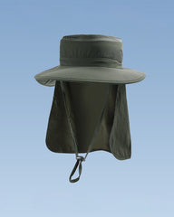 Summer Outgoing Outdoor Sunscreen Hat Women's Quick-drying Face-covering Fisherman Hat Men's Western Cowboy Hat Traveling Hiking Mountaineering Hat